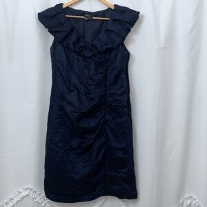 Women’s R&M Richards Sleeveless Navy Blue Evening Dress Size 12 EUC